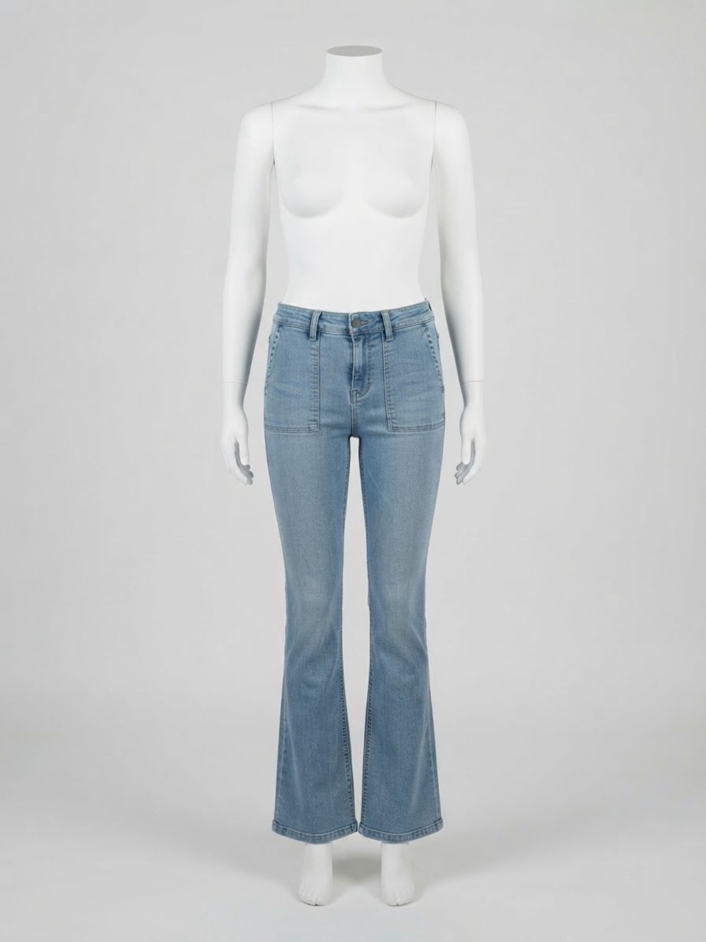 Light Blue High-Rise Flare Jeans